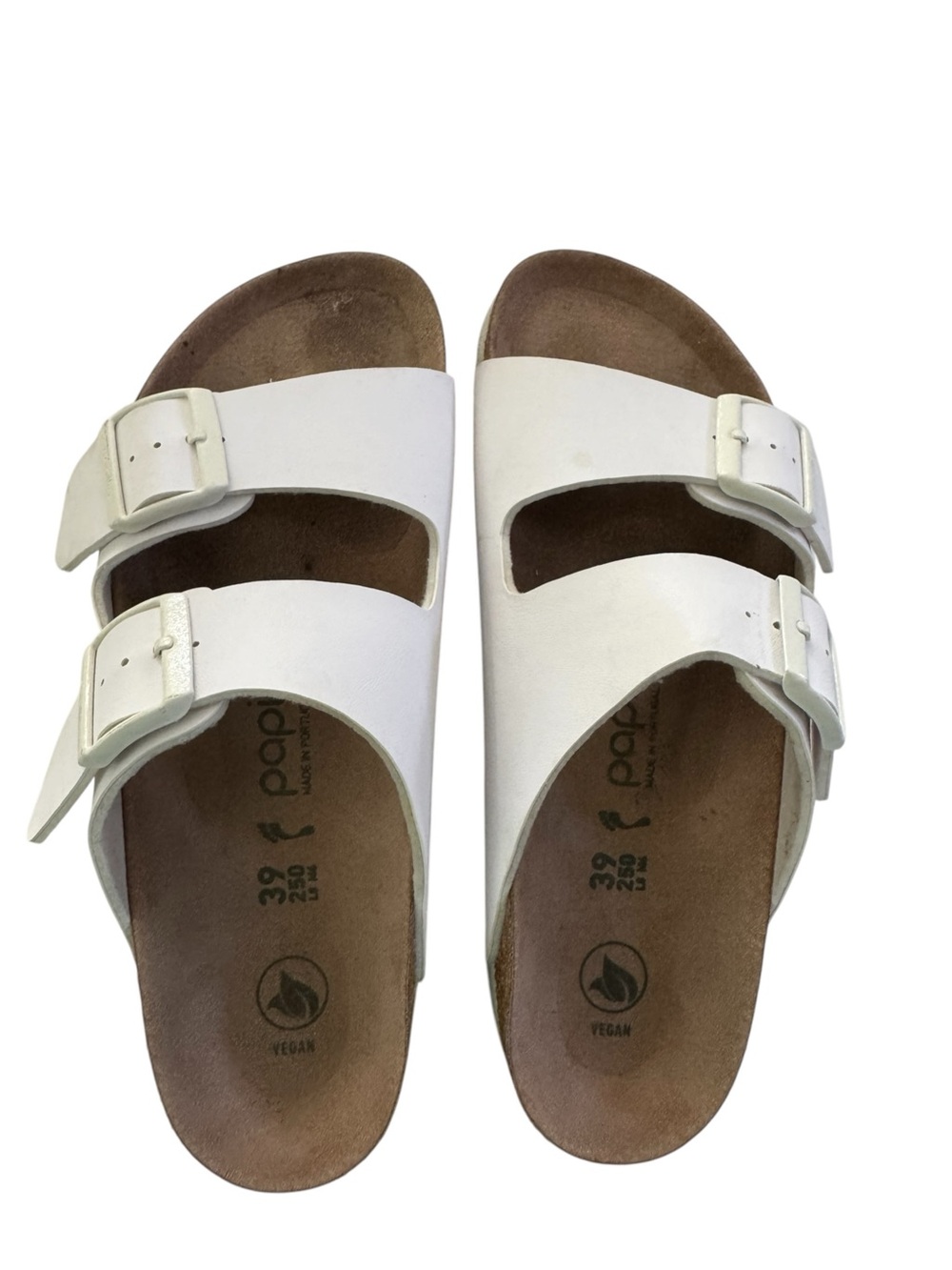 Papillio Birkenstock Platform Vegan Arizona Size 39 Narrow white sandals